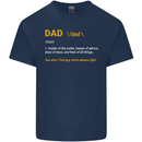 Dad Definition Funny Fathers Day Daddy Mens Cotton T-Shirt Tee Top Navy Blue