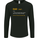 Dad Definition Funny Fathers Day Daddy Mens Long Sleeve T-Shirt Black