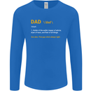 Dad Definition Funny Fathers Day Daddy Mens Long Sleeve T-Shirt Royal Blue
