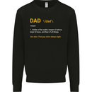 Dad Definition Funny Fathers Day Daddy Mens Sweatshirt Jumper Black