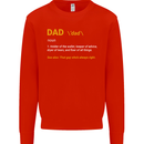 Dad Definition Funny Fathers Day Daddy Mens Sweatshirt Jumper Bright Red