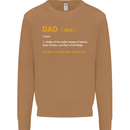 Dad Definition Funny Fathers Day Daddy Mens Sweatshirt Jumper Caramel Latte