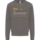 Dad Definition Funny Fathers Day Daddy Mens Sweatshirt Jumper Charcoal