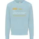Dad Definition Funny Fathers Day Daddy Mens Sweatshirt Jumper Light Blue