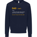 Dad Definition Funny Fathers Day Daddy Mens Sweatshirt Jumper Navy Blue