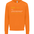 Dad Definition Funny Fathers Day Daddy Mens Sweatshirt Jumper Orange