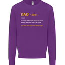 Dad Definition Funny Fathers Day Daddy Mens Sweatshirt Jumper Purple
