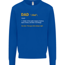 Dad Definition Funny Fathers Day Daddy Mens Sweatshirt Jumper Royal Blue