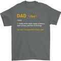 Dad Definition Funny Fathers Day Daddy Mens T-Shirt Cotton Gildan Charcoal