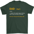 Dad Definition Funny Fathers Day Daddy Mens T-Shirt Cotton Gildan Forest Green