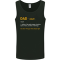 Dad Definition Funny Fathers Day Daddy Mens Vest Tank Top Black