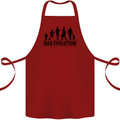 Dad Evolution Fathers Day Cotton Apron 100% Organic Maroon