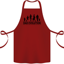 Dad Evolution Fathers Day Cotton Apron 100% Organic Maroon