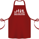Dad Evolution Fathers Day Cotton Apron 100% Organic Maroon