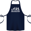 Dad Evolution Fathers Day Cotton Apron 100% Organic Navy Blue