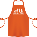 Dad Evolution Fathers Day Cotton Apron 100% Organic Orange