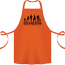 Dad Evolution Fathers Day Cotton Apron 100% Organic Orange