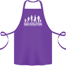 Dad Evolution Fathers Day Cotton Apron 100% Organic Purple