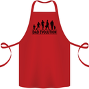 Dad Evolution Fathers Day Cotton Apron 100% Organic Red