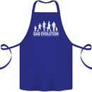 Dad Evolution Fathers Day Cotton Apron 100% Organic Royal Blue