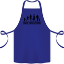 Dad Evolution Fathers Day Cotton Apron 100% Organic Royal Blue