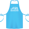 Dad Evolution Fathers Day Cotton Apron 100% Organic Turquoise