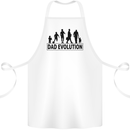 Dad Evolution Fathers Day Cotton Apron 100% Organic White