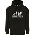 Dad Evolution Fathers Day Mens 80% Cotton Hoodie Black