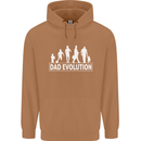 Dad Evolution Fathers Day Mens 80% Cotton Hoodie Caramel Latte