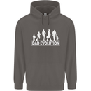 Dad Evolution Fathers Day Mens 80% Cotton Hoodie Charcoal