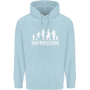 Dad Evolution Fathers Day Mens 80% Cotton Hoodie Light Blue