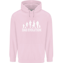 Dad Evolution Fathers Day Mens 80% Cotton Hoodie Light Pink