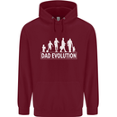 Dad Evolution Fathers Day Mens 80% Cotton Hoodie Maroon