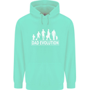 Dad Evolution Fathers Day Mens 80% Cotton Hoodie Peppermint