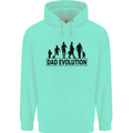 Dad Evolution Fathers Day Mens 80% Cotton Hoodie Peppermint