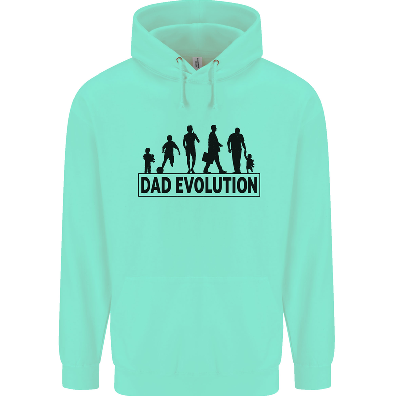 Dad Evolution Fathers Day Mens 80% Cotton Hoodie Peppermint