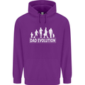 Dad Evolution Fathers Day Mens 80% Cotton Hoodie Purple