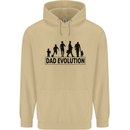 Dad Evolution Fathers Day Mens 80% Cotton Hoodie Sand