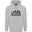 Dad Evolution Fathers Day Mens 80% Cotton Hoodie Sports Grey