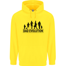 Dad Evolution Fathers Day Mens 80% Cotton Hoodie Yellow