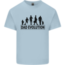 Dad Evolution Fathers Day Mens Cotton T-Shirt Tee Top Light Blue