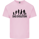 Dad Evolution Fathers Day Mens Cotton T-Shirt Tee Top Light Pink