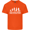 Dad Evolution Fathers Day Mens Cotton T-Shirt Tee Top Orange