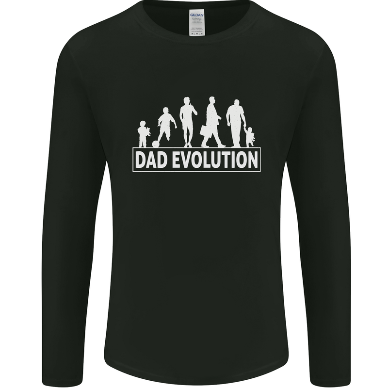 Dad Evolution Fathers Day Mens Long Sleeve T-Shirt Black