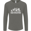 Dad Evolution Fathers Day Mens Long Sleeve T-Shirt Charcoal