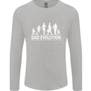 Dad Evolution Fathers Day Mens Long Sleeve T-Shirt Sports Grey