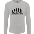 Dad Evolution Fathers Day Mens Long Sleeve T-Shirt Sports Grey