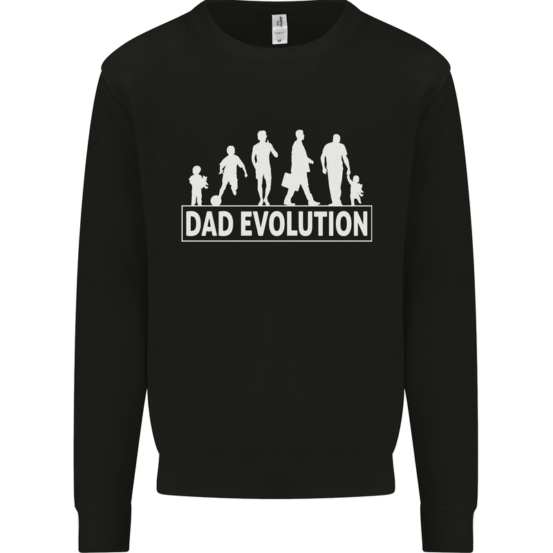 Dad Evolution Fathers Day Mens Sweatshirt Jumper Black