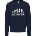 Dad Evolution Fathers Day Mens Sweatshirt Jumper Navy Blue