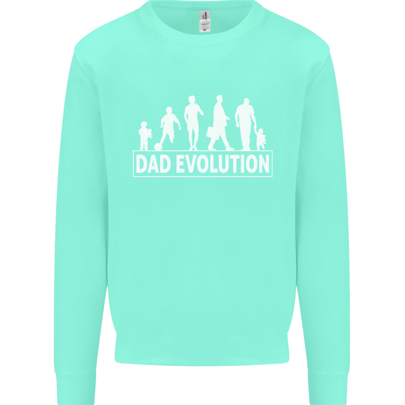 Dad Evolution Fathers Day Mens Sweatshirt Jumper Peppermint